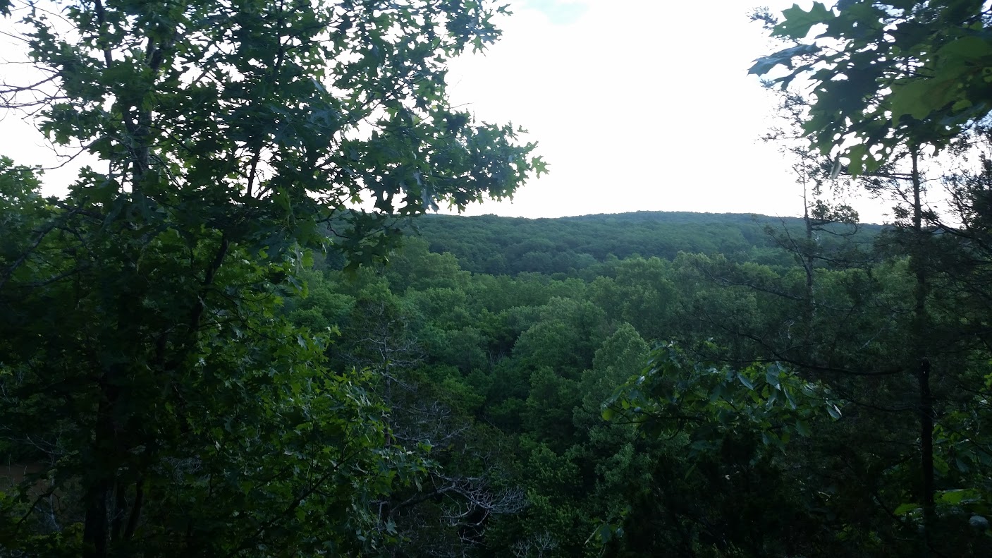View from bluffs on Deer Run Trail